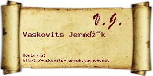 Vaskovits Jermák névjegykártya